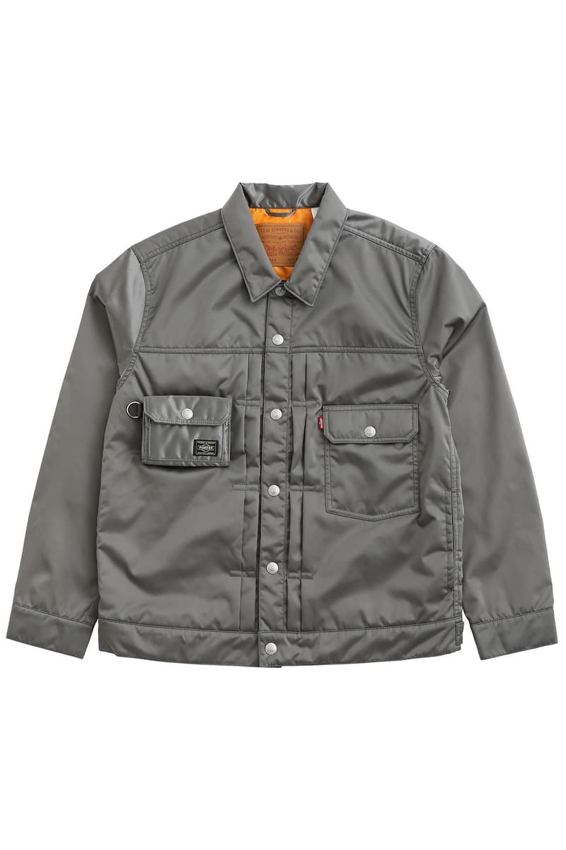 Levi’s x PORTER’s TYPE II Tanker Jacket Release Info Japan fashion nylon wallet iron blue silver gray