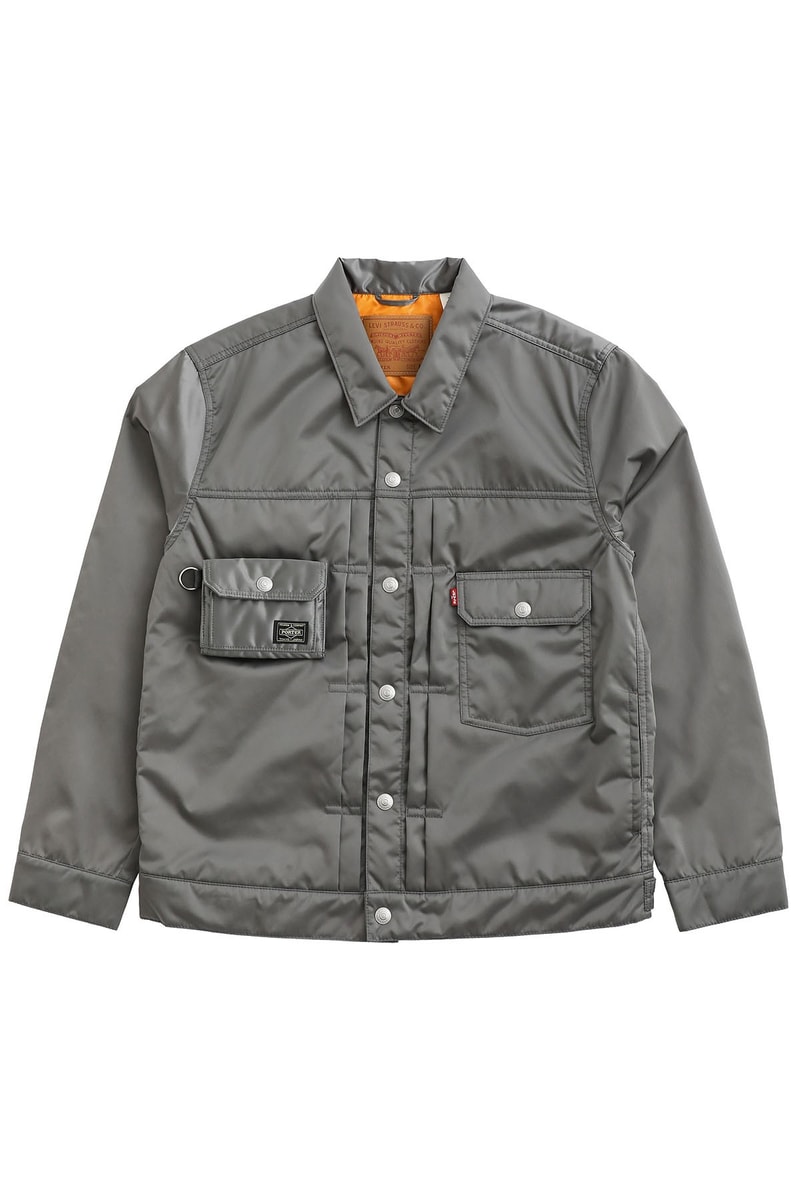 Levi’s x PORTER’s TYPE II Tanker Jacket Release Info Japan fashion nylon wallet iron blue silver gray