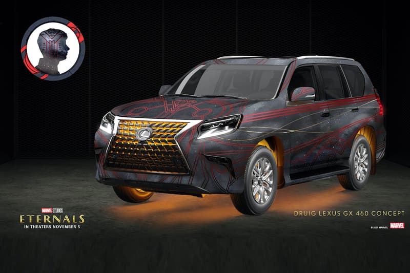 Lexus Reveals Marvel 'Eternals' Inspired Vehicles marvel studios mcu Ajak x Lexus GX druig gilgamesh lexus lx ikaris lexus ls kingo lexus rc f track edition makkari phastos lexus rc f lexus nx lc 500