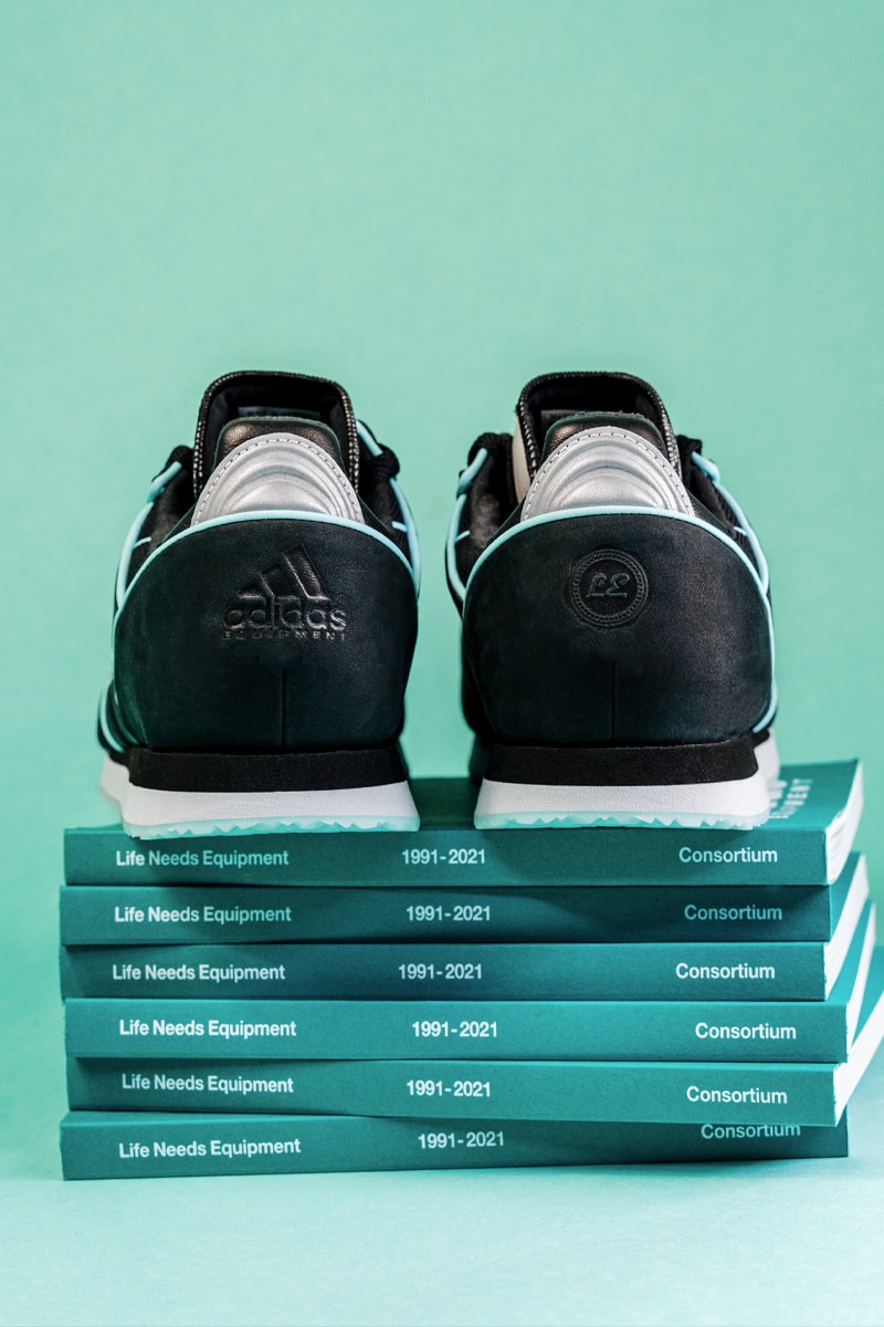 Limited Edt adidas consortium Equipment EQT Race Walk F1 Night Race 30 anniversary supercars matte black nubuck leather glow in the dark modern 500 pairs access pass 001 500 QR Code early bird adidas needs equipment coffee table book history fandi ahmad DJ olympian