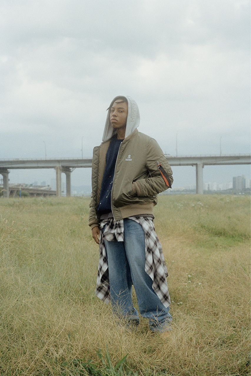lost management cities alpha industries first collaboration three types of outwear hooded ma-1 jacket french terry US navy deck jacket memorial deck jacket sherpa mod jacket stitching lookbook release info