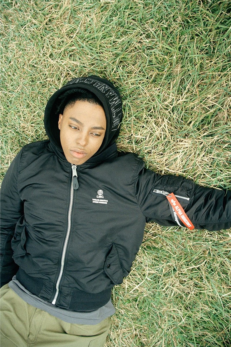 lost management cities alpha industries first collaboration three types of outwear hooded ma-1 jacket french terry US navy deck jacket memorial deck jacket sherpa mod jacket stitching lookbook release info