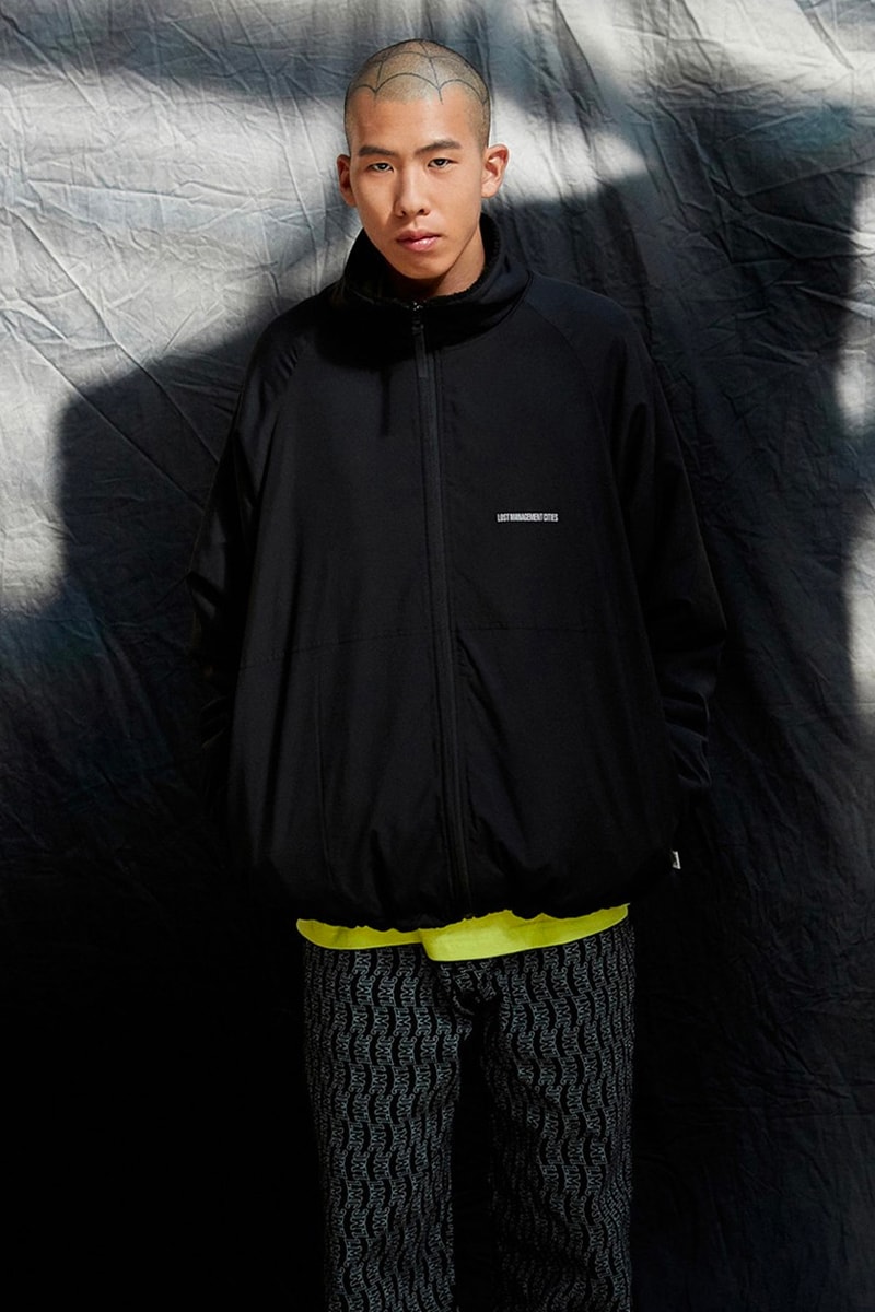 LMC lost management cities releases winter 2021 lookbook collection fleece jackets lightweight padding eco-friendly materials outwear puffer varsity layering mohair cardigan knit velour tracksuit two installments october 5 release info