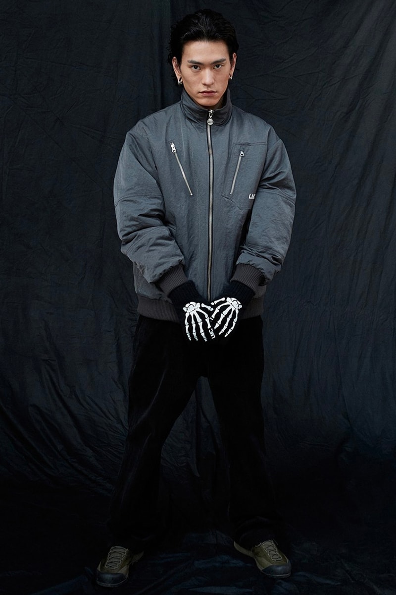 LMC lost management cities releases winter 2021 lookbook collection fleece jackets lightweight padding eco-friendly materials outwear puffer varsity layering mohair cardigan knit velour tracksuit two installments october 5 release info