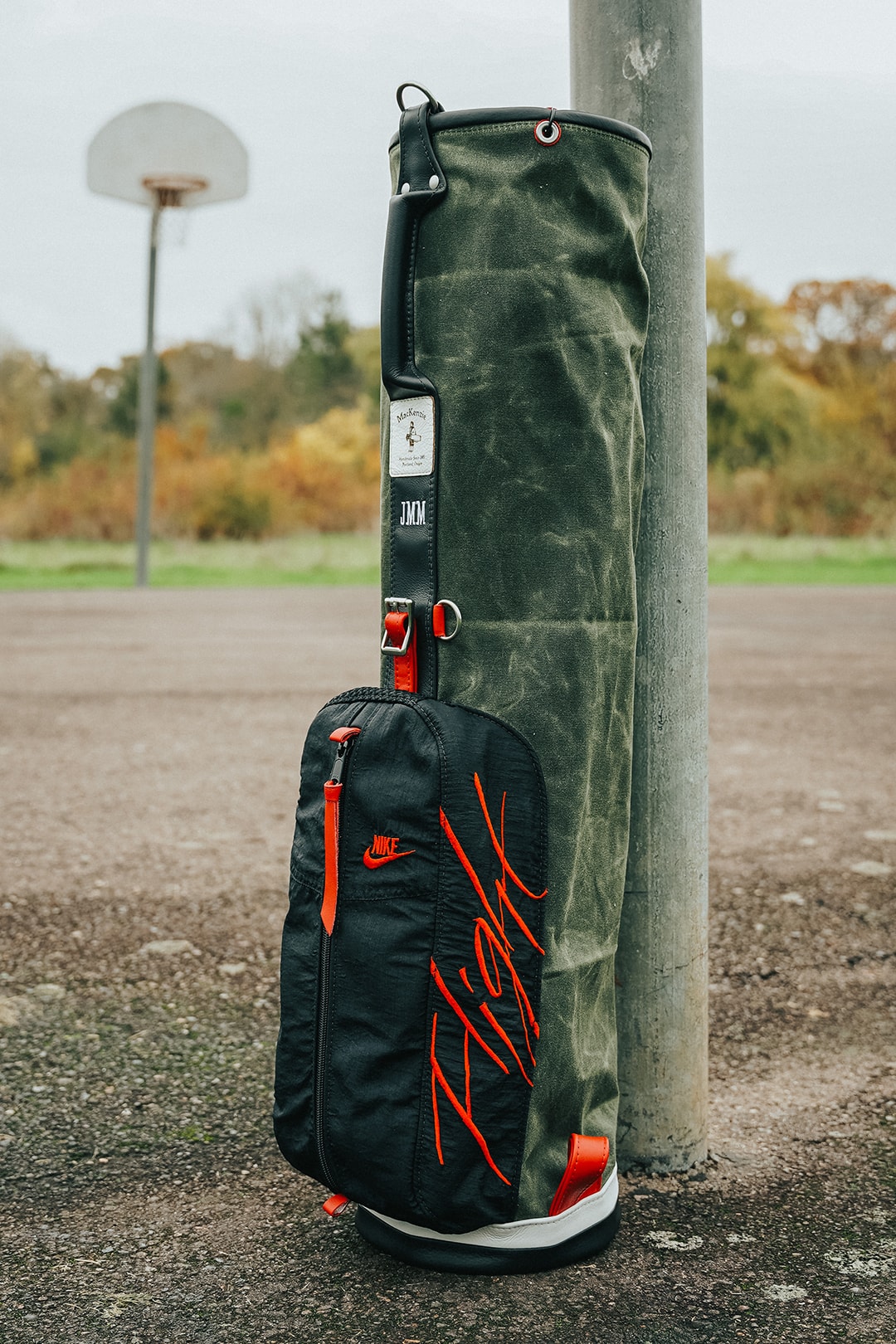 MacKenzie Upcycled Nike Flight Jacket Walker Golf Bag Jordan Repurpose