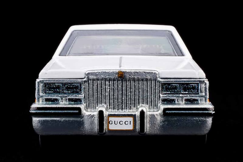 Mattel Creations Inc Hot wheels collectible gucci 100th anniversary limited edition cadillac seville october 18 Italian detroit vinyl top gold radwood custom car 1:6 display case  release info