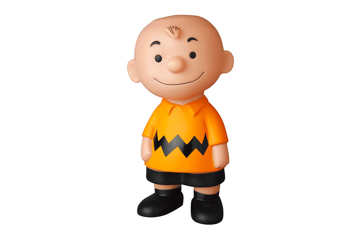 Medicom Toy 1950s Vintage 'Peanuts' Reprint Figures Info design japan snoopy Charlie Brown white orange black