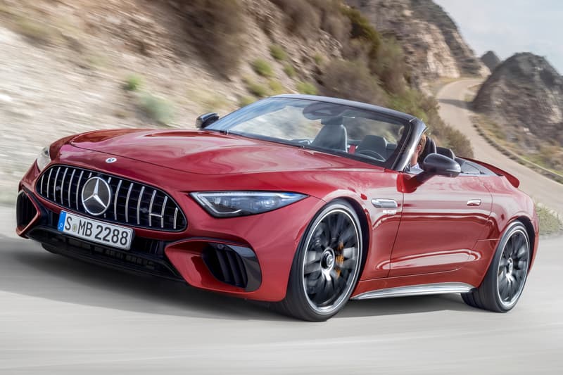 Mercedes-AMG SL 2022 Soft Top Roadster Convertible SL63 SL55 V8 4MATIC+ Active Aerodynamics Sportscar German Release Information Price Speed Performance