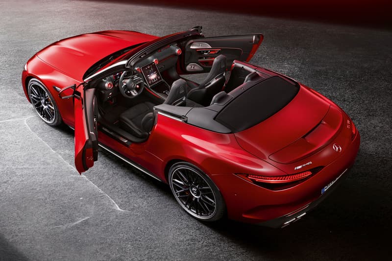 Mercedes-AMG SL 2022 Soft Top Roadster Convertible SL63 SL55 V8 4MATIC+ Active Aerodynamics Sportscar German Release Information Price Speed Performance