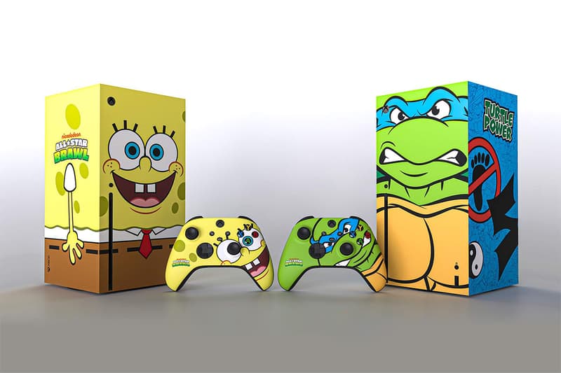 xbox series x custom console microsoft nickelodeon all star brawl spongebob squarepants teenage mutant ninja turtles special edition 