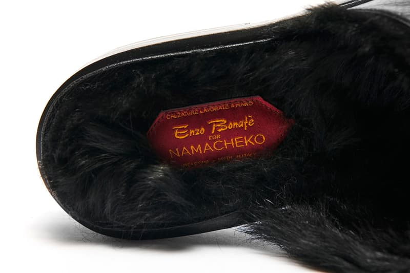 NAMACHEKO Winter Sandals Release Info footwear calf leather lama fur black Enzo Bonafè