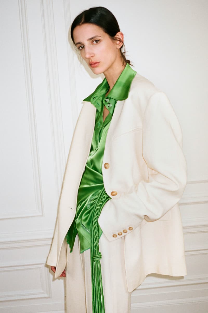 Nanushka Spring/Summer 2022 Lookbook Collection sandra sandor paris fashion week ss22 slip satin collection