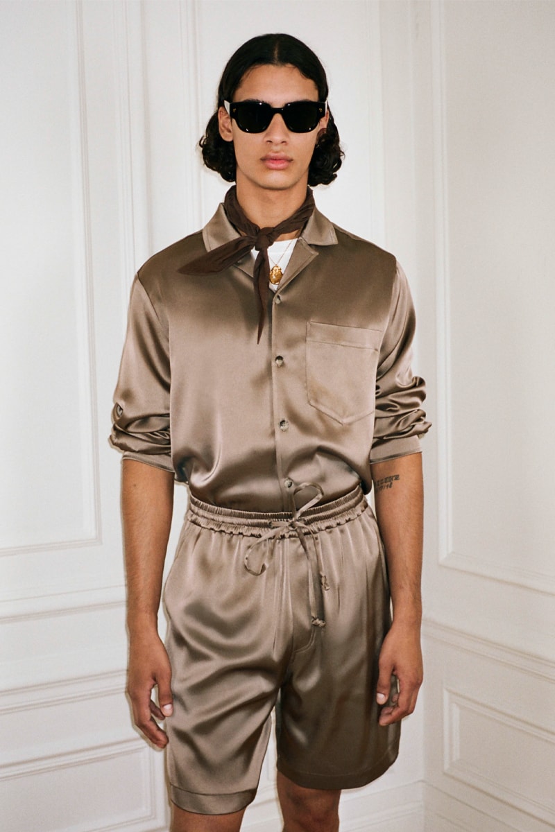 Nanushka Spring/Summer 2022 Lookbook Collection sandra sandor paris fashion week ss22 slip satin collection 