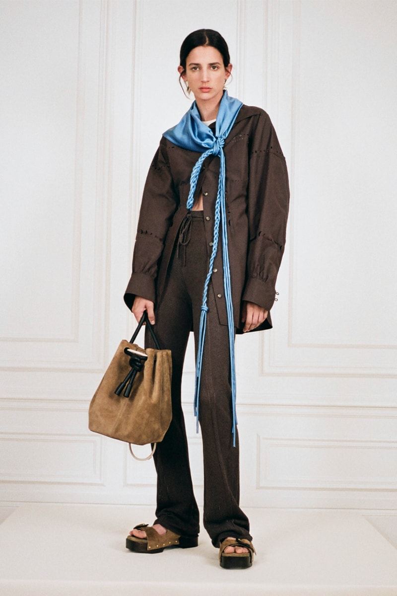 Nanushka Spring/Summer 2022 Lookbook Collection sandra sandor paris fashion week ss22 slip satin collection 