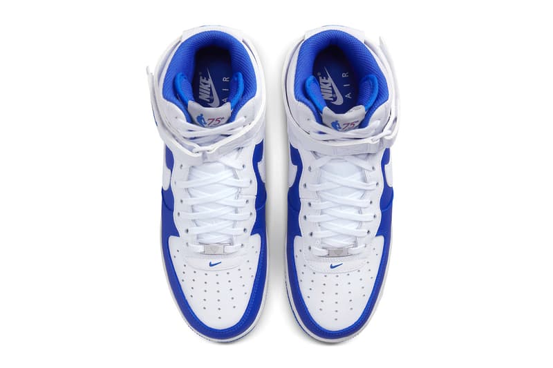 NBA x Nike Air Force 1 "Hyper Royal" Royal Blue/White Black/Red DC8870-100 DC8870-001 "75th Anniversary" Diamond Anniversary Release Info