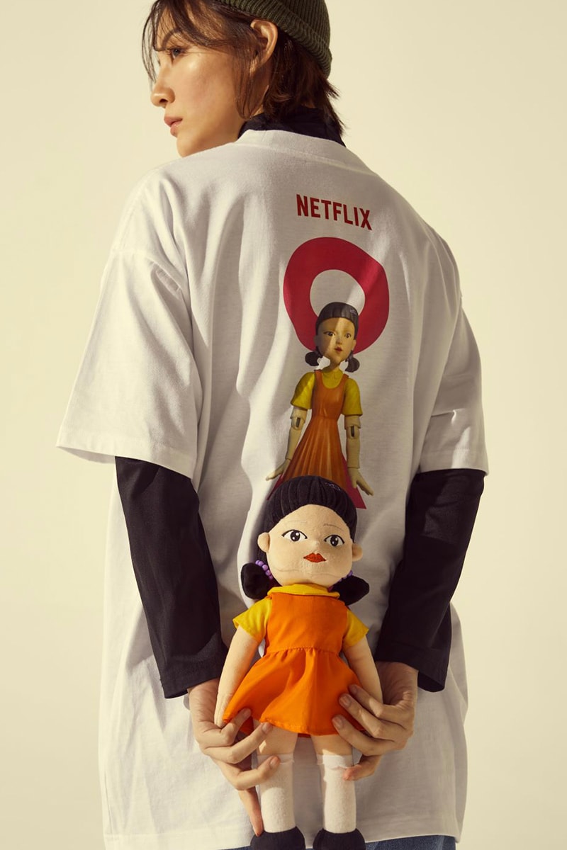 netflix carnival hallyu wave squid game kingdom dp collaboration hottest k-series of the year streetwear 001 456 limited edition netflix and ramyeon red light green light release info