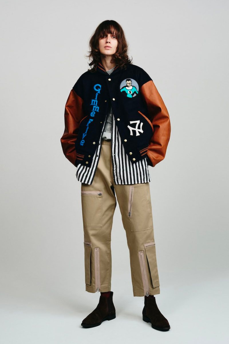 NEXUSVII Reveals 20th Anniversary FW21 Collection Lookbook Tomohiro Konno GIMME FIVE Dickies LOOPWHEELER Converse Disney puffer parka letterman jacket heavy outwear zipper pants release