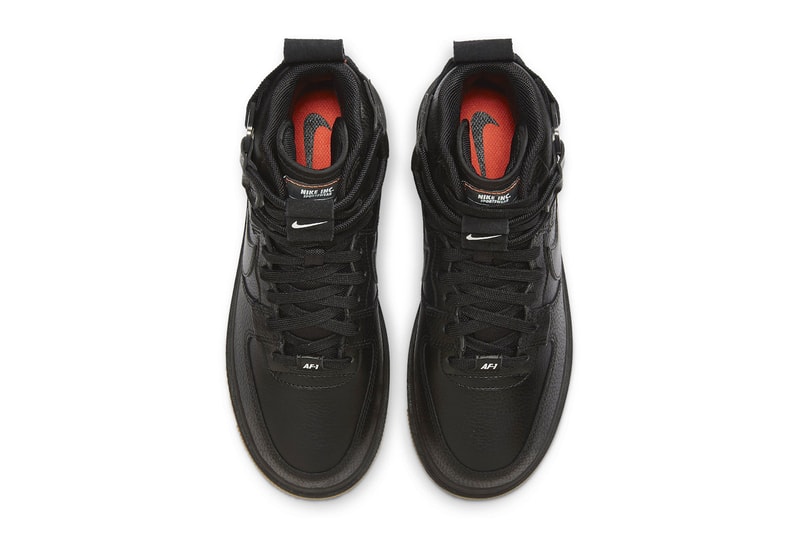 Nike Air Force 1 High Utility 2.0 in "Black Gum" Release Date footwear sneakers swoosh leather mesh suede black white Gum Red Brown orange