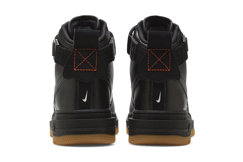 Nike Air Force 1 High Utility 2.0 in "Black Gum" Release Date footwear sneakers swoosh leather mesh suede black white Gum Red Brown orange