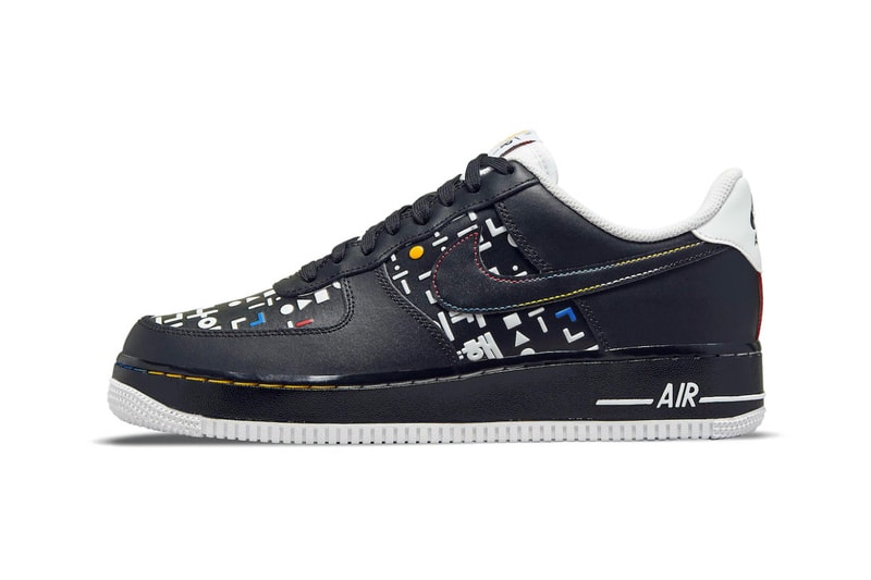 Nike Air Force 1 lows hangul hangeul day south korea language black white cream text design pattern dot womens exclusive red blue yellow