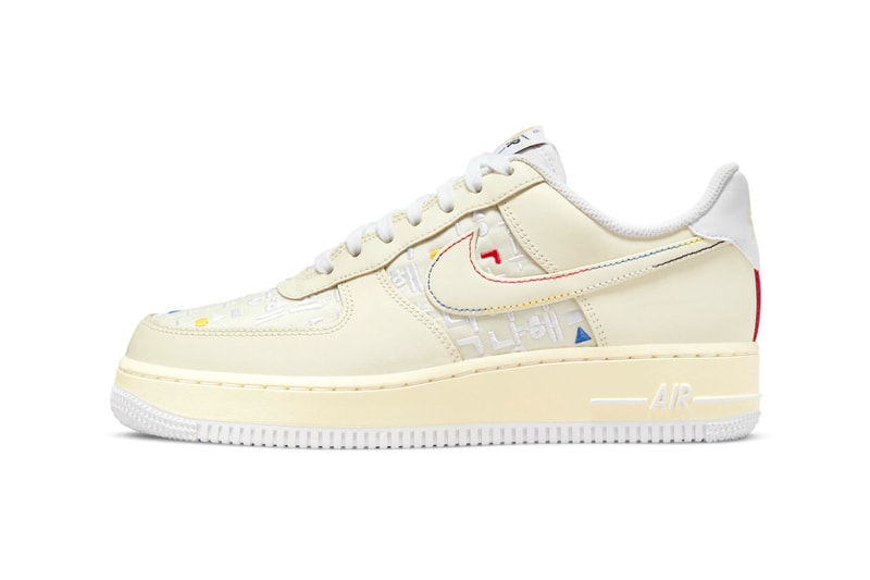 Nike Air Force 1 lows hangul hangeul day south korea language black white cream text design pattern dot womens exclusive red blue yellow
