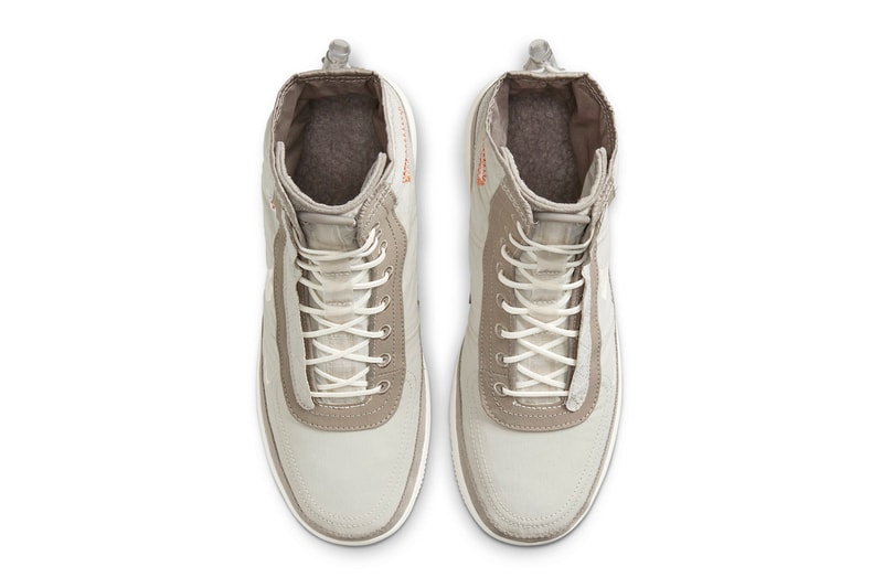 official images Nike Air Force 1 sHell DO7450 211 2021 150 USD price release info water repellent textil adjustable collar sail orange exposed stitching rubber fall winter