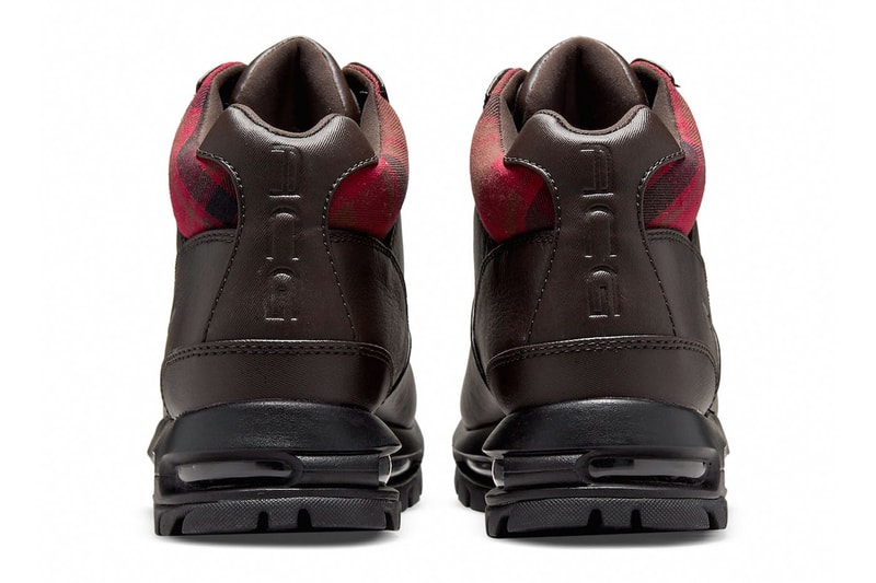 Nike Air Max Goadome SE “Shadow Brown” Release Info footwear swoosh leather textile tartan plaid black shadow brown dc8868-200