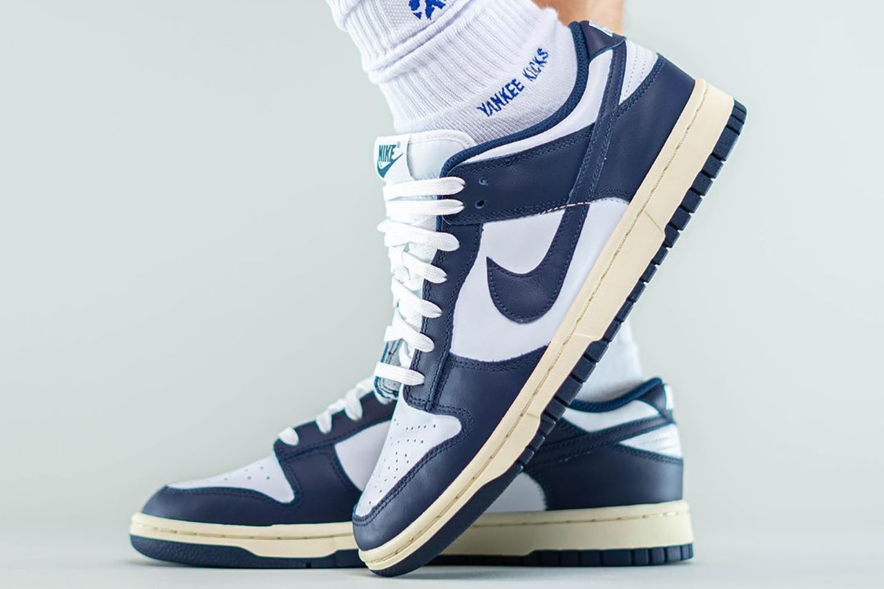 nike dunk low aged navy white release date info store list buying guide photos price 