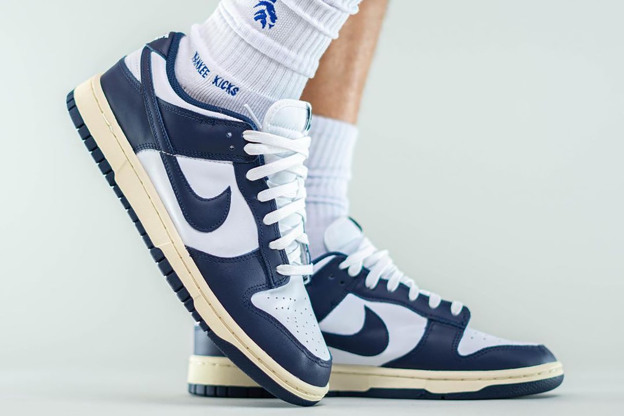 nike dunk low aged navy white release date info store list buying guide photos price 