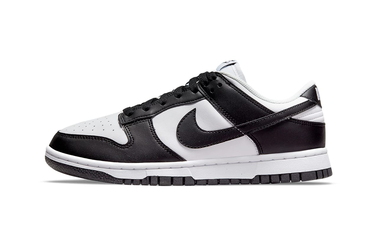 nike dunks low black with white sole