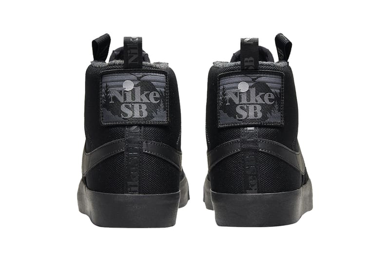 nike blazer mid premium leather black