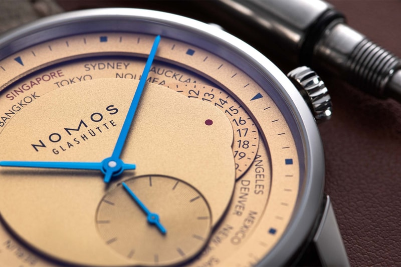 the hour glass nomos zurich worldtimer watch timezones timepiece limited edition 