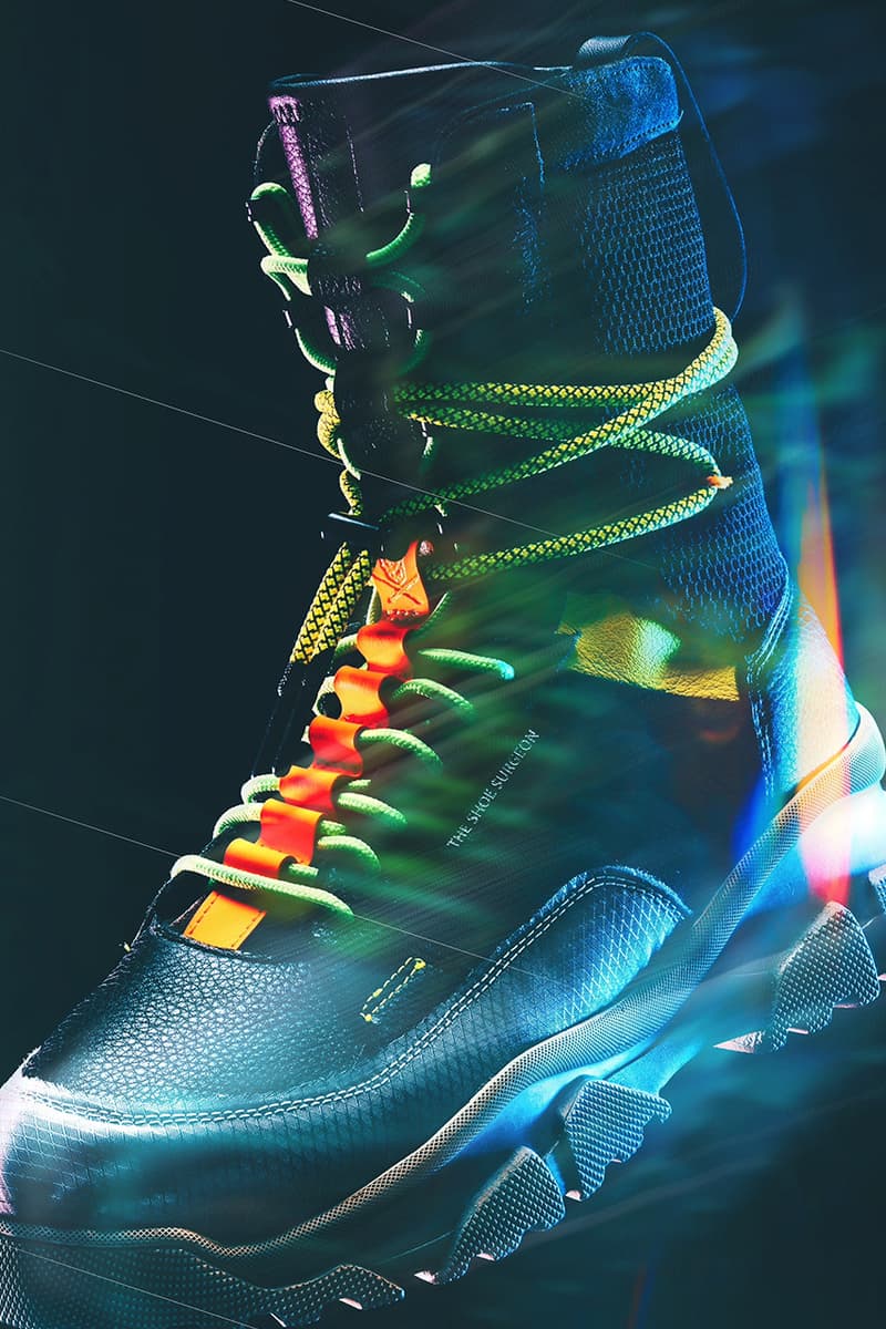 The Shoe Surgeon x Oakley Coyote Boot Collab release information black neon laces