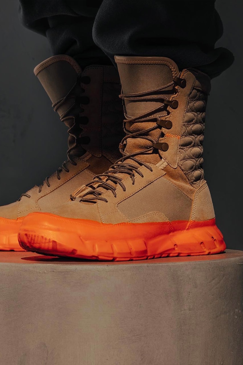 The Shoe Surgeon x Oakley Coyote Boot Collab release information black neon laces