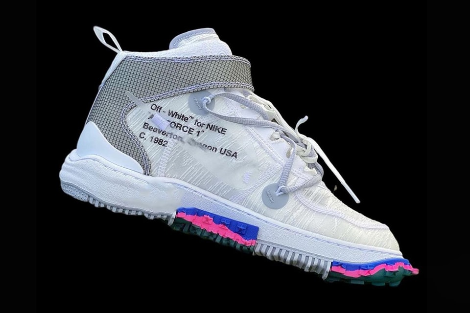 ziekenhuis Kip Victor Off-White Nike Air Force 1 Mid White Blue Pink Release | Hypebeast