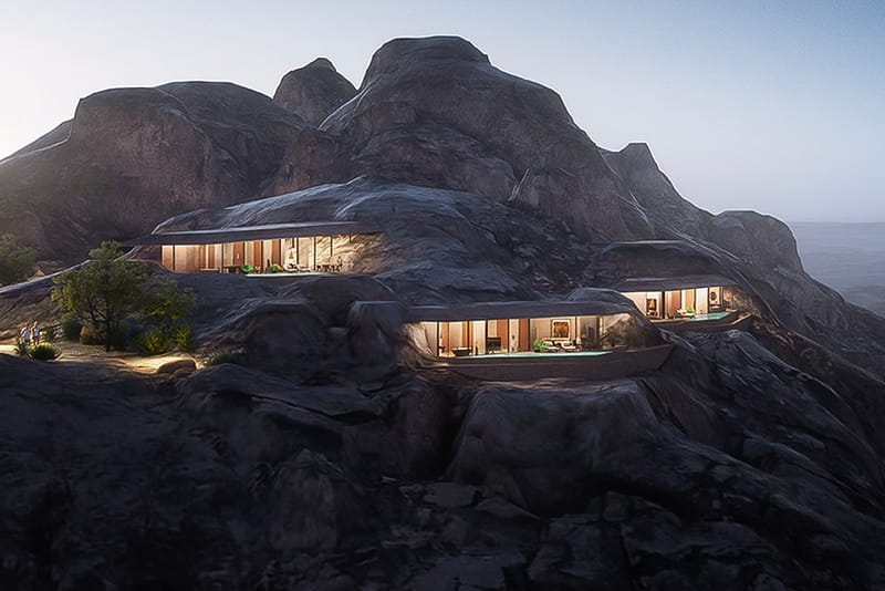 Oppenheim Architecture Excavates An Entire Mountain for Saudi Arabia's 'Desert Rock' Resort