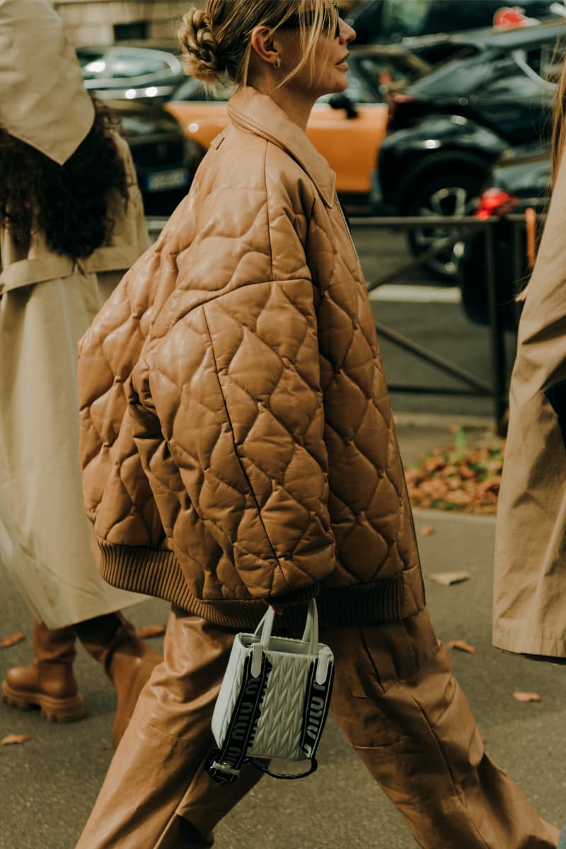 Paris Fashion Week SS22 Women Street Style Looks pfw louis vuitton balenciaga givenchy miu miu thom browne fashion Paris Fashion Week SS22 Street Style Paris Fashion Week ss22 Street Style Shows off Masterful Layering and Oversized Tailoring streetstyle street style