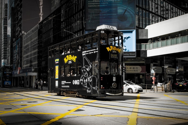Pokemon TCG 25 x HYPEBEAST Tram and Poster charizard Hong Kong tcg BELOWGROUND SINO CENTER