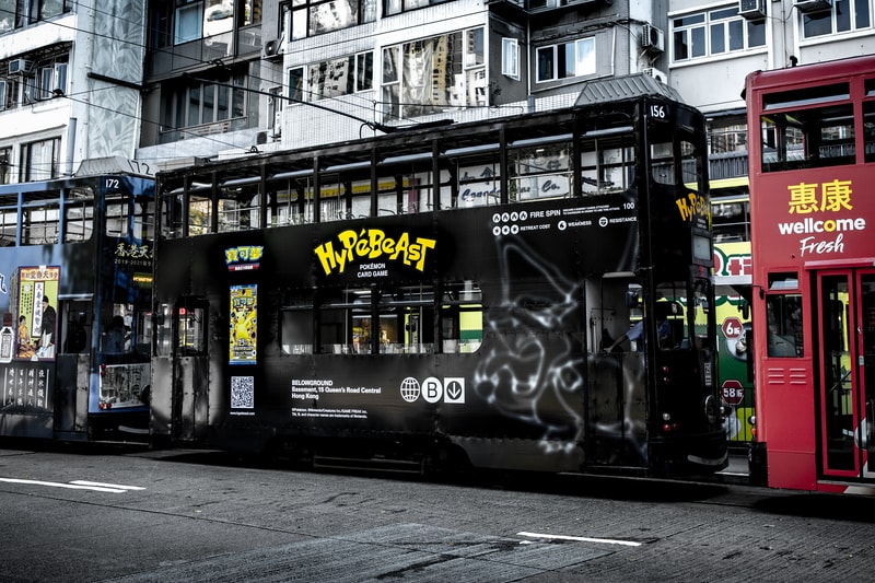 Pokemon TCG 25 x HYPEBEAST Tram and Poster charizard Hong Kong tcg BELOWGROUND SINO CENTER