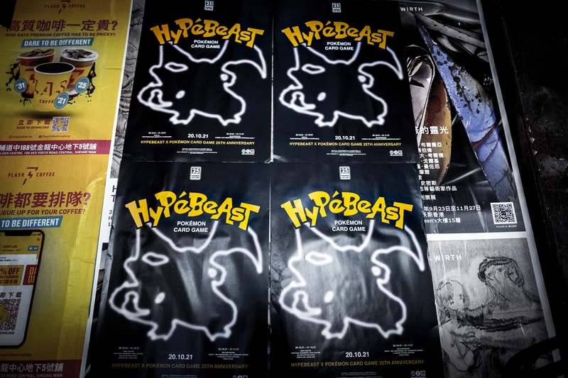 Pokemon TCG 25 x HYPEBEAST Tram and Poster charizard Hong Kong tcg BELOWGROUND SINO CENTER