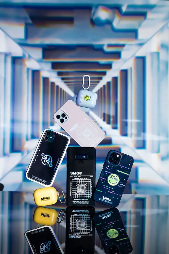 SMG Rhinoshield collab collaboration capsule iphone airpods case smudgestore ecofriendly drop absorption shockspread slim release info