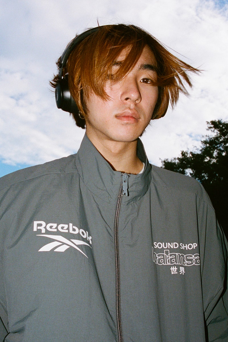 sound shop balansa reebok collaboration collection club c gl 6000 release info sound dealer union jack ivory green track pants t shirts life is short play music vintage graphic sneakers apparel