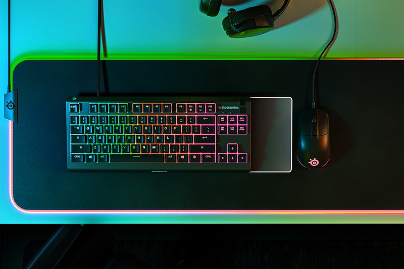 steelseries gaming peripherals esports tkl keyboard water resistant apex 3 rgb lighting media 