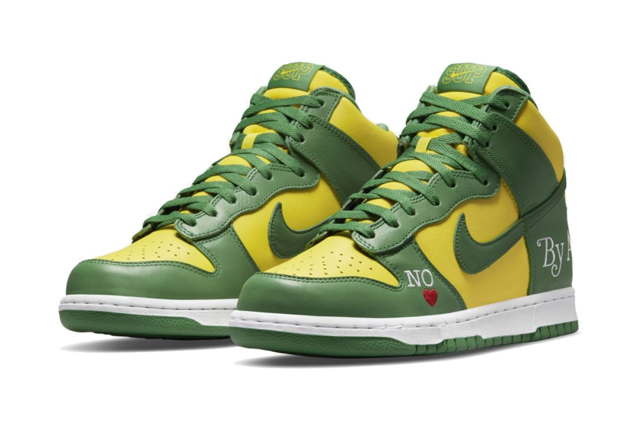 Official Look at the Supreme x Nike SB Dunk High "By Any Means" in"Brazil"
