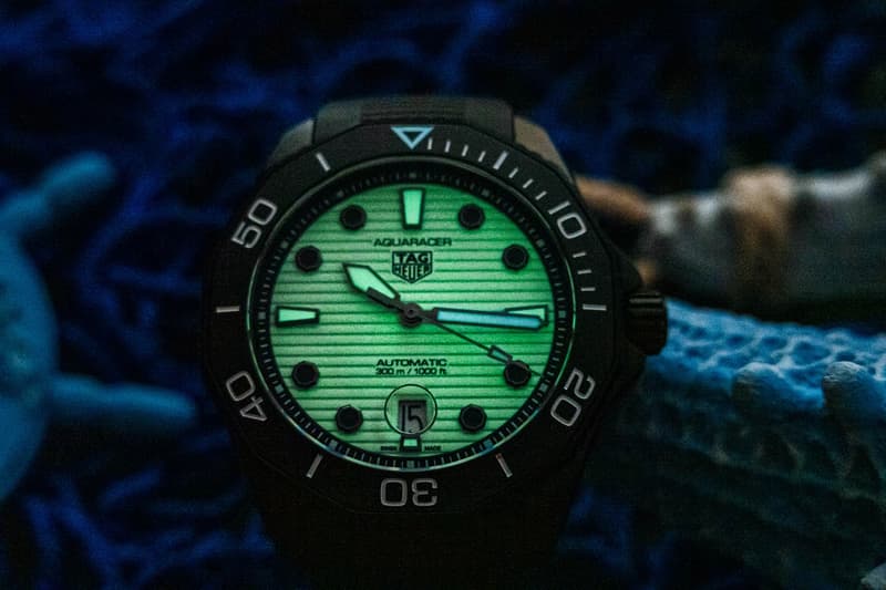 TAG Heuer Aquaracer Professional 300 Night Diver closer look WBP201D.FT6197 James bond The Living Daylights Timothy Dalton 