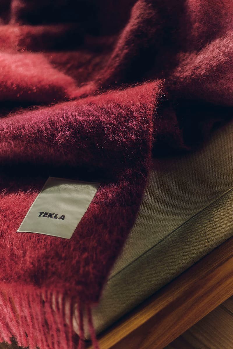 tekla fabrics copenhagen bedding sleepwear collection blankets mohair cashmere wool dressing gown robe release details