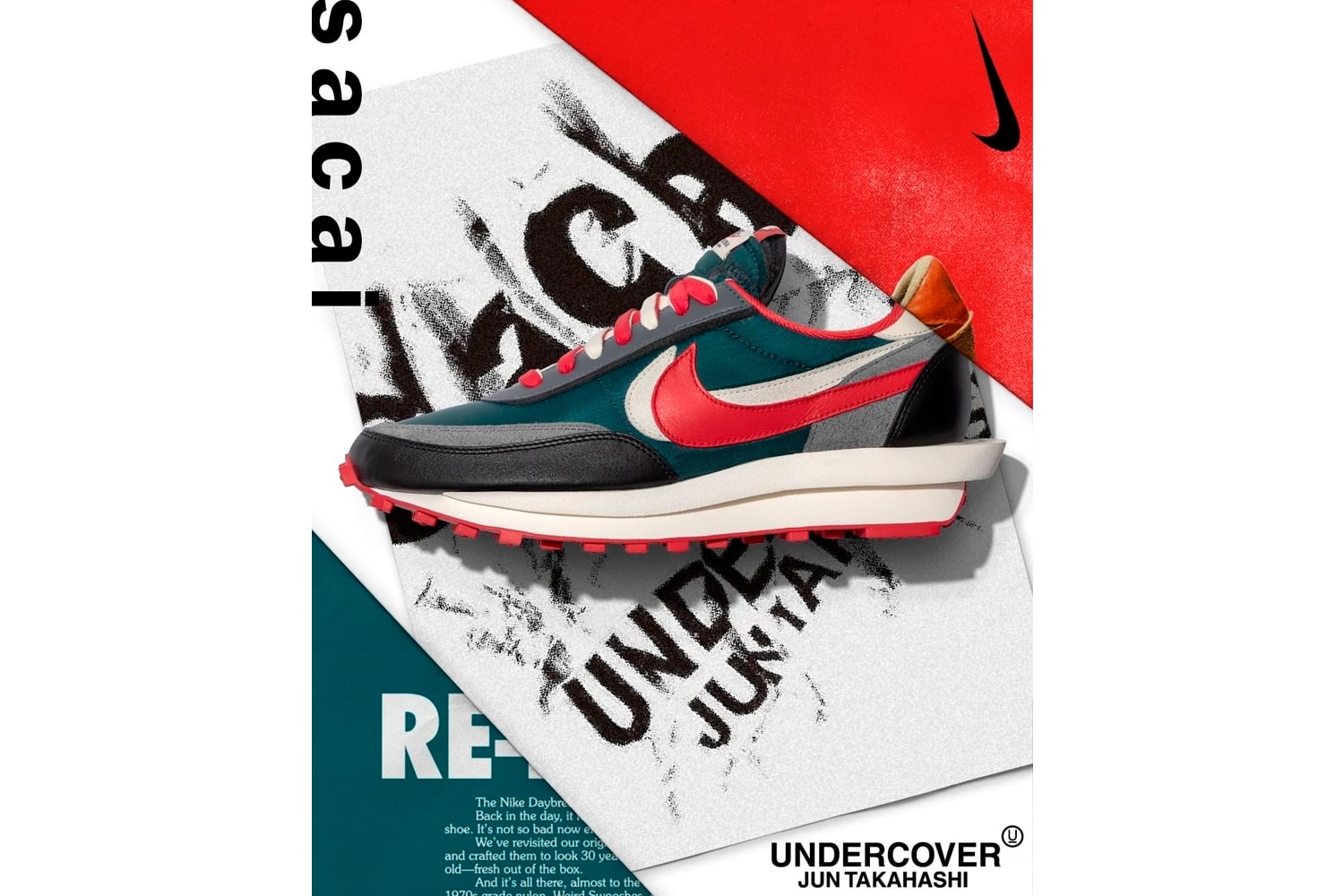UNDERCOVER sacai Nike LDWaffle Bright Citron University Red Team Royal Official Release Info DJ4877-001 DJ4877-300 DJ4877-600 Date Buy Price