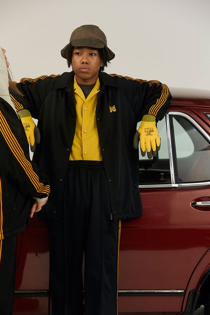 Needles Union LA Los Angeles Tokyo Japanese joint 30th anniversary capsule series coach jacket black poly smooth butterfly embroidery mohair cardigan rebuild by needles 90s lookbook release info