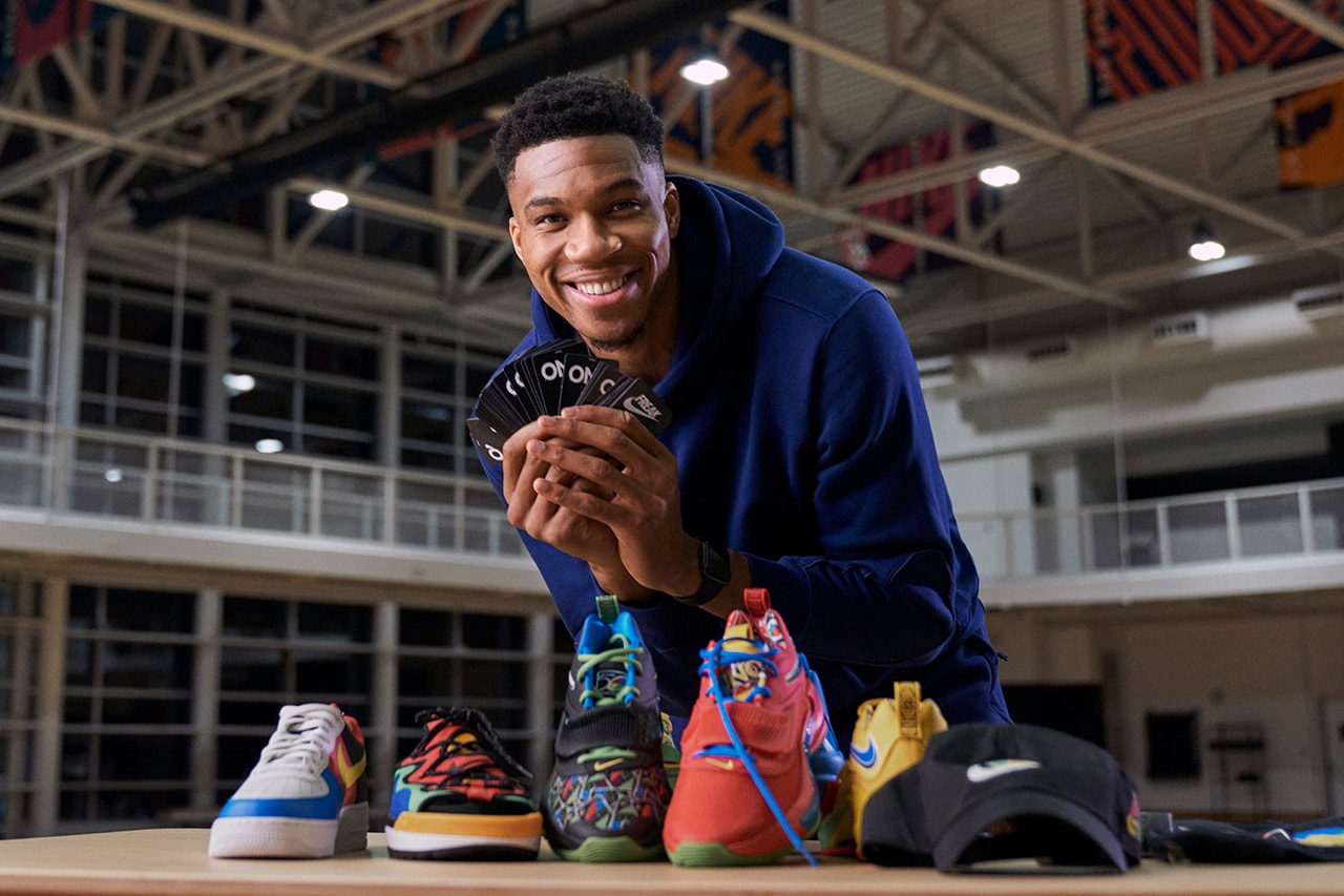 uno Giannis Antetokounmpo nike zoom freak 3 air force 1 low offline custom card deck apparel release date info store list buying guide photos price 