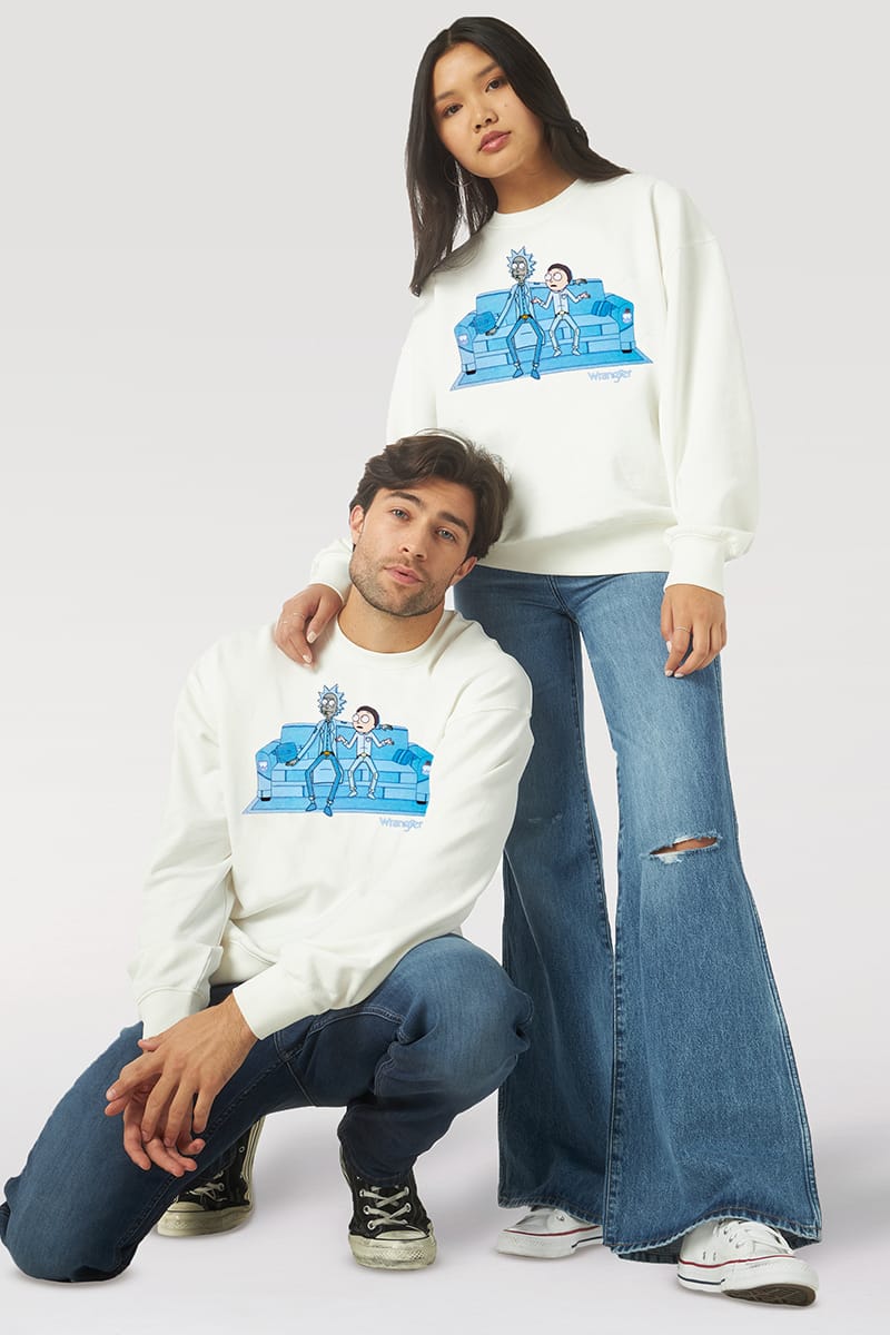 rick and morty wrangler jeans